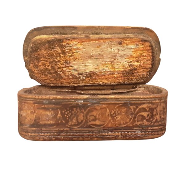 Antique Birch Bark Wooden Snuff Box. Sweden. 19th Century - Picture 4 of 10